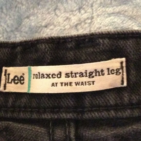 Lee Relaxed Straight Leg Black Jeans Women’s 10 short - Picture 13 of 16